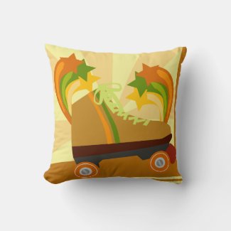 Groovy Seventies Roller Skate Cartoon Fun Design