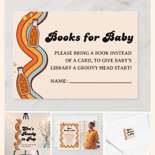 Groovy Shes Ready to Pop Persimmon Mustard Cream Enclosure Card