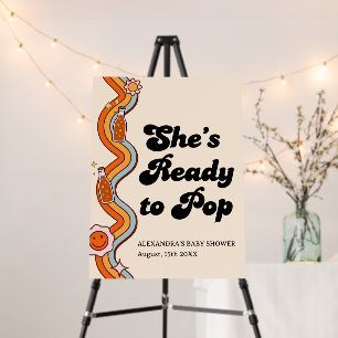 Groovy Shes Ready to Pop Persimmon Mustard Cream Foam Board