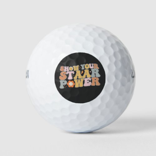 Groovy Show Your STAAR Power Test Testing Day Golf Balls
