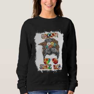 Groovy Since 1939 Messy Bun Hip Retro 60s 70s Sweatshirt