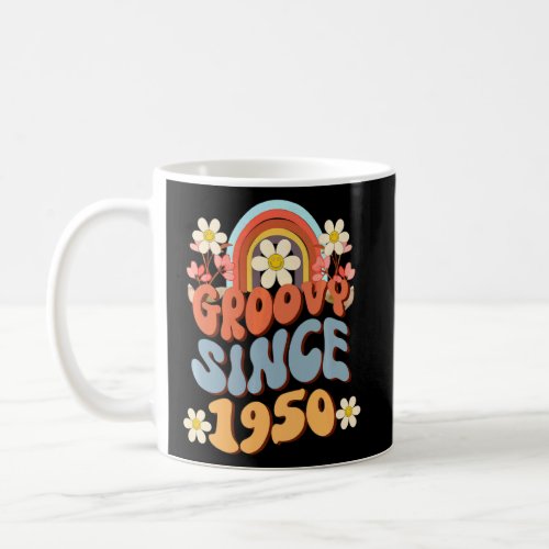 Groovy since 1950 birthday hippie style party cele coffee mug