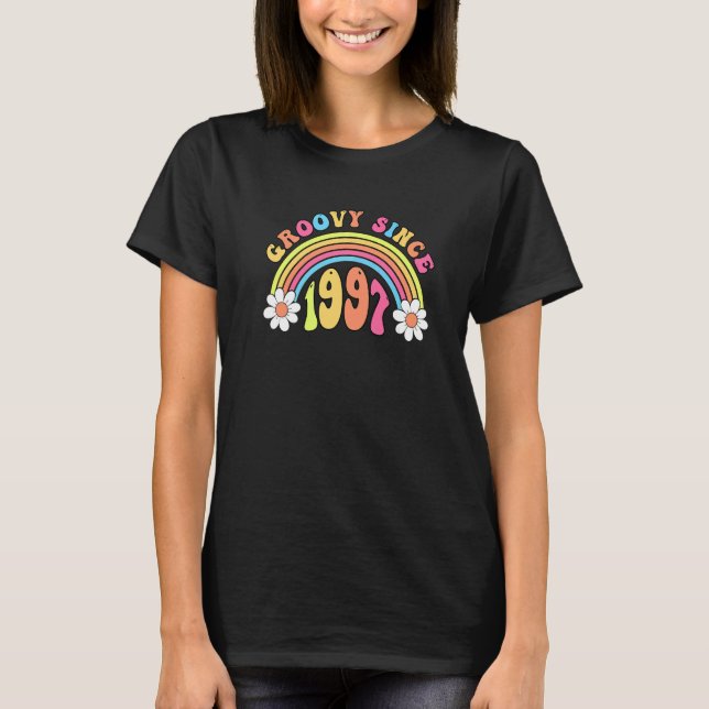 Groovy Since 1997 Vintage Retro Birthday   T-Shirt (Front)