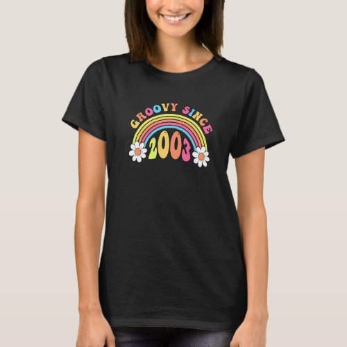 Groovy Since 2003 Vintage Retro Birthday   T_Shirt