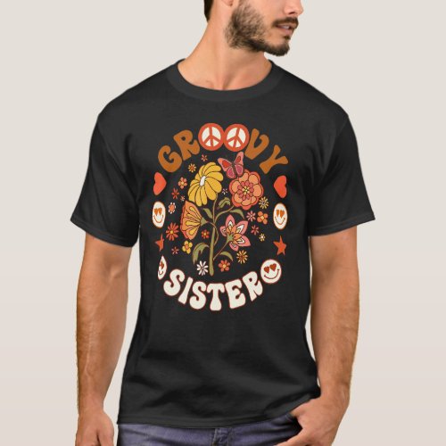 Groovy Sister Groovy Birthday Matching Birthday Pa T_Shirt