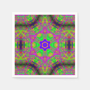 groovy six-point star paper napkins
