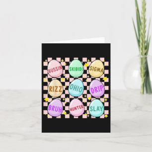 Groovy Skibidi Easter Egg Funny Rizz Meme Easter H Card