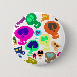 Groovy Skulls Pinback Button