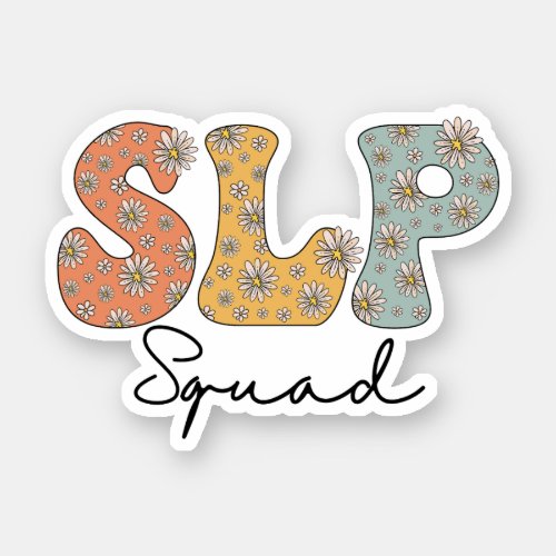 Groovy SLP Squad Speech Language Pathologist Sticker