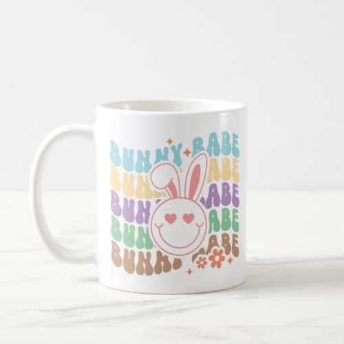 Groovy Smiling Bunny Coffee Mug