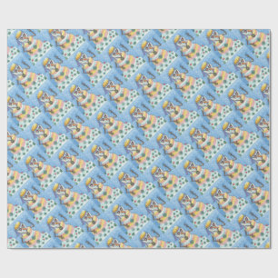 GROOVY SNOWMAN, PEACE SIGN CHRISTMAS GIFT WRAP