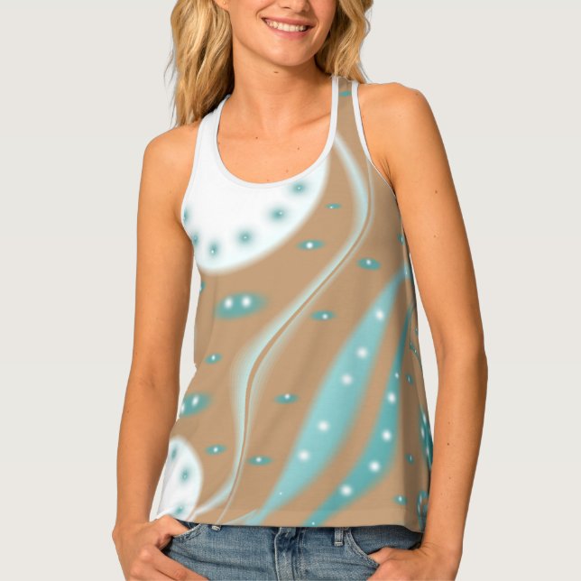 Groovy Soft & Swirly Abstract Art Tank Top (Front)
