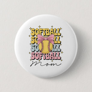 Groovy Softll Mom Mother Coquette Bow Softll _1  Button