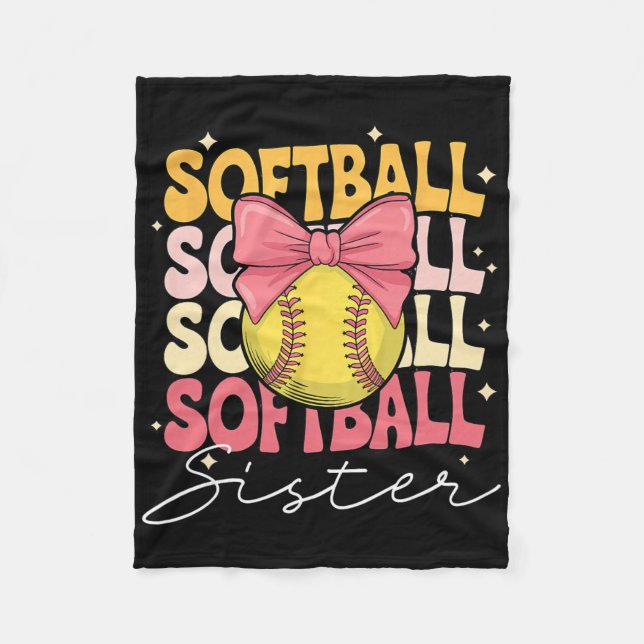 Groovy Softll Sister Coquette Bow Softll  Fleece Blanket (Front)