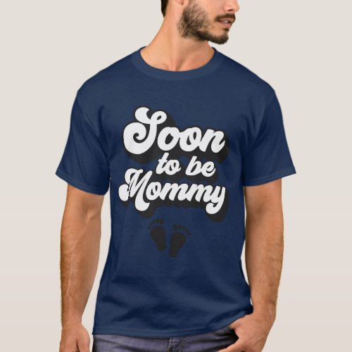 Groovy Soon To Be Mommy Retro Pregnancy Announceme T_Shirt