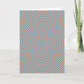Groovy Spiral Design Print Card
