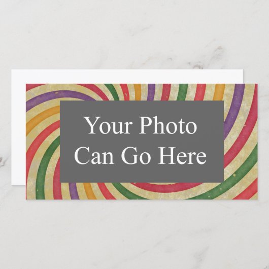 Groovy Spiral Sunbeam Ray Swirl Design Grungy (Front/Back)