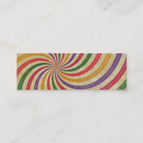 Groovy Spiral Sunbeam Ray Swirl Design Grungy Business Card