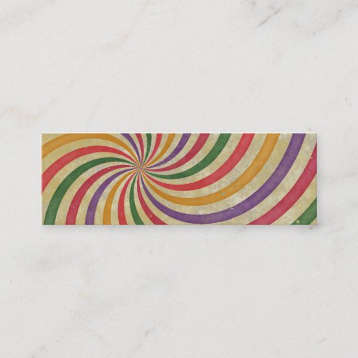 Customizable Groovy Spiral Sunbeam Ray Swirl Design Grungy Business Card