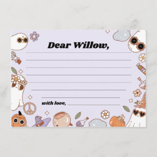 Groovy Spooky Halloween Birthday Time Capsule Card