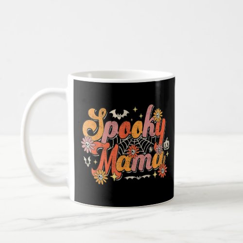 Groovy Spooky Mama Retro Halloween Ghost Witchy Sp Coffee Mug