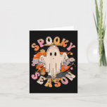 Groovy Spooky Season Ghost Halloween  Card