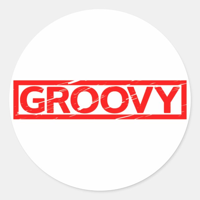 Groovy Stamp Classic Round Sticker (Front)
