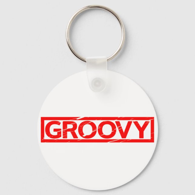Groovy Stamp Keychain (Front)