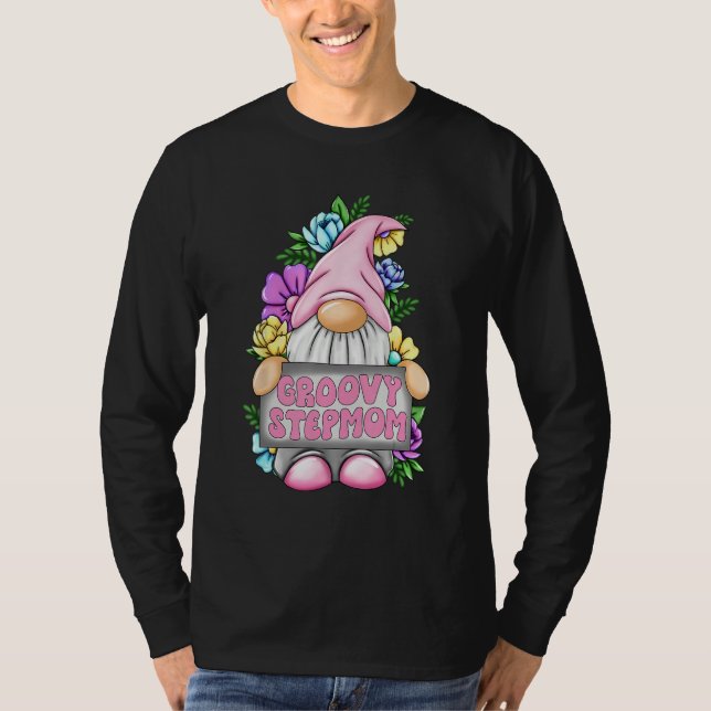 Groovy Stepmom Gnome Happy Mothers Day For Mom Gno T-Shirt (Front)