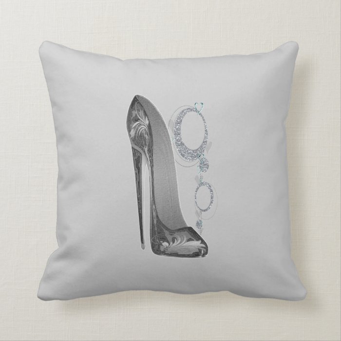 Groovy Stiletto and Sparkle Bling Pillow