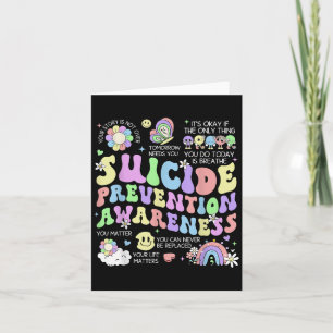 Groovy Suicide Prevention Awareness Mental Health Card