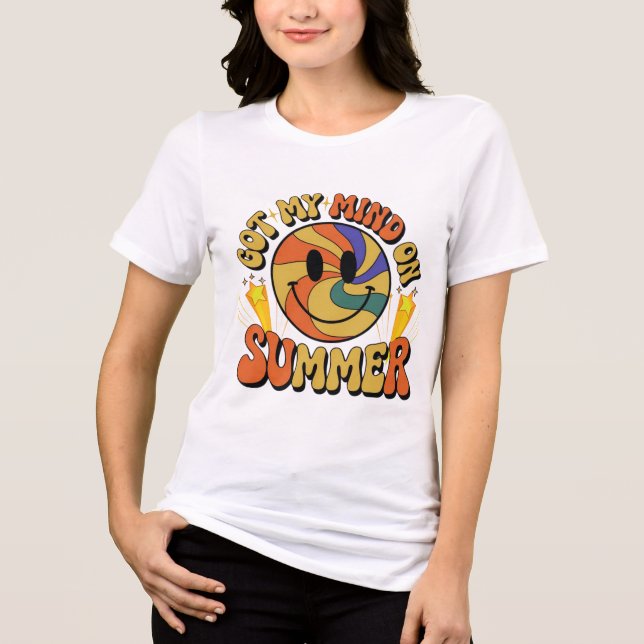 Groovy Summer Vibes Smiley Tee (Front)