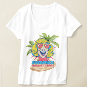 Groovy Summer Vibes Smiley Tee for Teachers