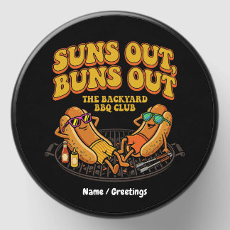 Groovy Suns Out Buns Out Backyard BBQ Club Funny Mini Candle Favors