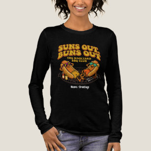 Groovy Suns Out Buns Out Backyard BBQ Club Funny Tri-Blend Shirt