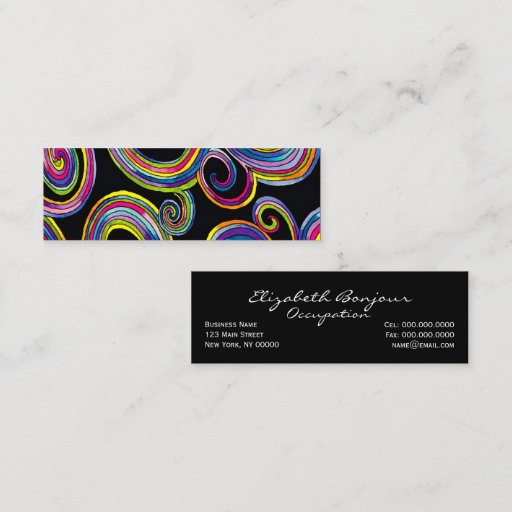 Customizable Groovy Swirls ~  Business Card