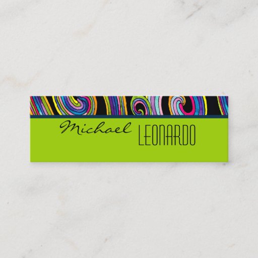 Customizable Groovy Swirls ~ UNISEX Business Card/ Calling Card