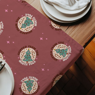 Groovy Table Décor 70s Pastel Christmas Style Long Table Runner