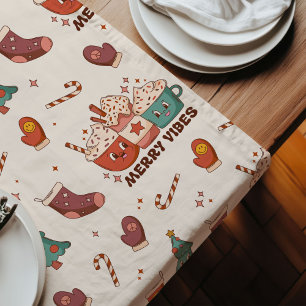 Groovy Table Runner Retro Pastel Holiday Magic