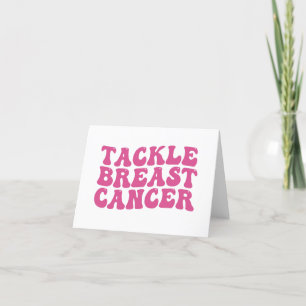 Groovy Tackle Breast Cancer Awareness Thank You Card