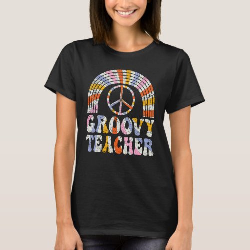 Groovy Teacher 70s Aesthetic Nostalgia 1970s Retr T_Shirt
