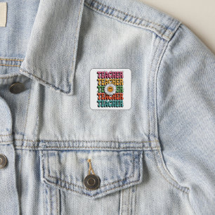 Groovy Teacher Cute Daisy Flower Retro Back School Patch