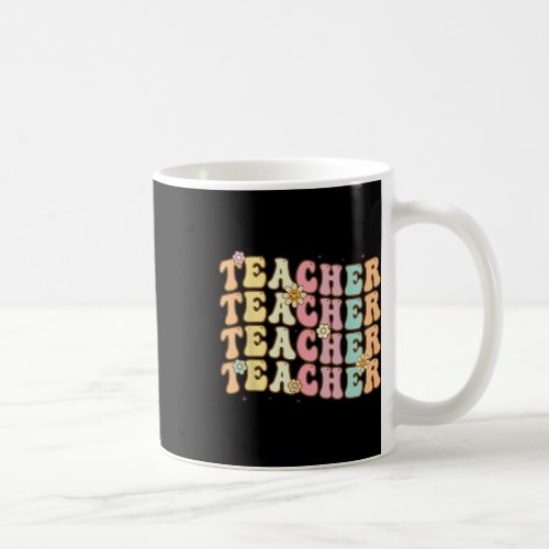 Groovy Teacher Inspirational Colorful Back To Scho Coffee Mug