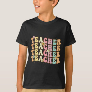 Groovy Teacher Inspirational Colorful Back To Scho T-Shirt