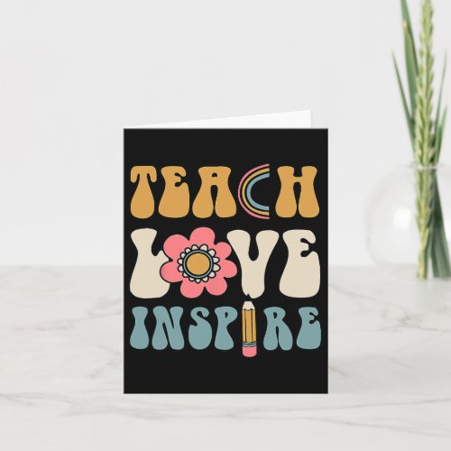 Groovy Teacher Inspirational Happy Back To School  Card