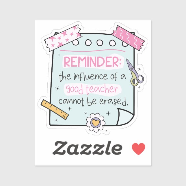 Groovy Teacher Quote Reminders Stickers (Sheet)