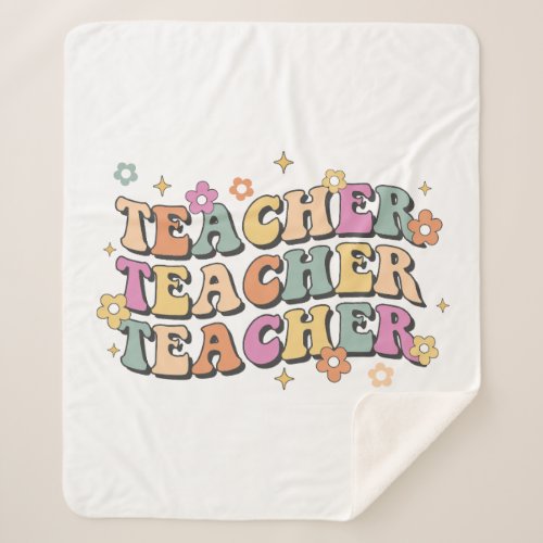 Groovy Teacher Sherpa Blanket Gift Appreciation