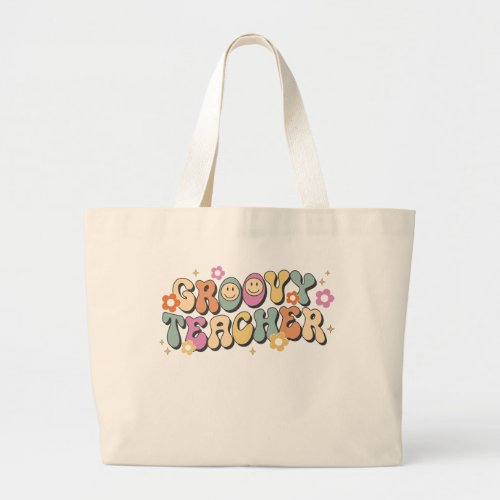 Groovy Teacher Tote Bag Gift