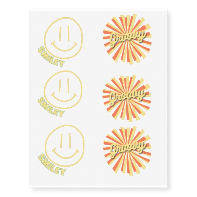 Groovy Temporary Tattoos   (Front)