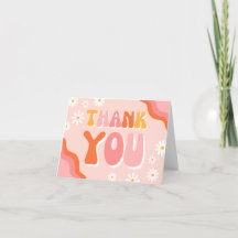 Groovy Thank You Card | Groovy Birthday Thank You